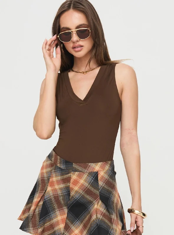 Mesh Bodysuits for a Bold and Edgy Fashion StatementCordoba Bodysuit Chocolate