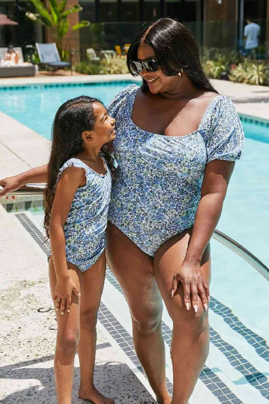 Women's Sleeveless One - Pieces in Yellow with Floral Appliques for a Cheerful and Spring - Like LookMarina West Swim Salty Air Puff Sleeve One-Piece in Blue Women's Sleeveless One - Pieces in Yellow with Floral Appliques for a Cheerful and Spring - Like LookMarina West Swim Salty Air Puff Sleeve One-Piece in Blue