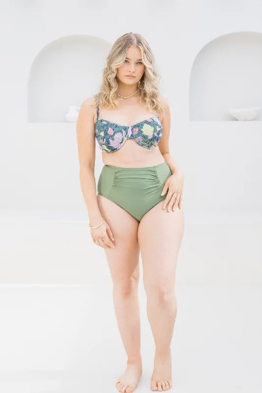 Monokini - style bikini with a unique one - piece - meets - bikini designOlive High Waisted Brief Monokini - style bikini with a unique one - piece - meets - bikini designOlive High Waisted Brief