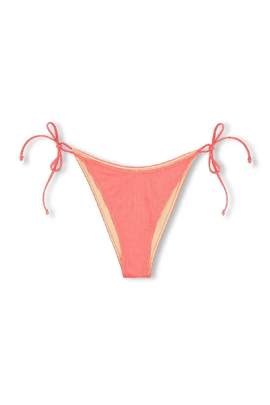 Floral - printed bikini for a feminine and colorful beach vibeSignature Tie Brief - Coral Floral - printed bikini for a feminine and colorful beach vibeSignature Tie Brief - Coral
