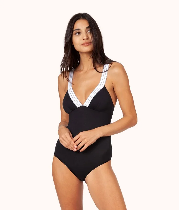 Neon Bodysuits to Stand Out at PartiesThe All-Day Plunge Bodysuit: Jet Black