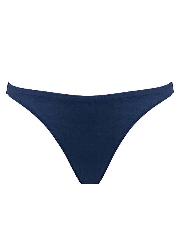 Striped bikini with a classic pattern for a timeless beach aestheticSummer Solids Bikini Bottom - Deep Ink Striped bikini with a classic pattern for a timeless beach aestheticSummer Solids Bikini Bottom - Deep Ink